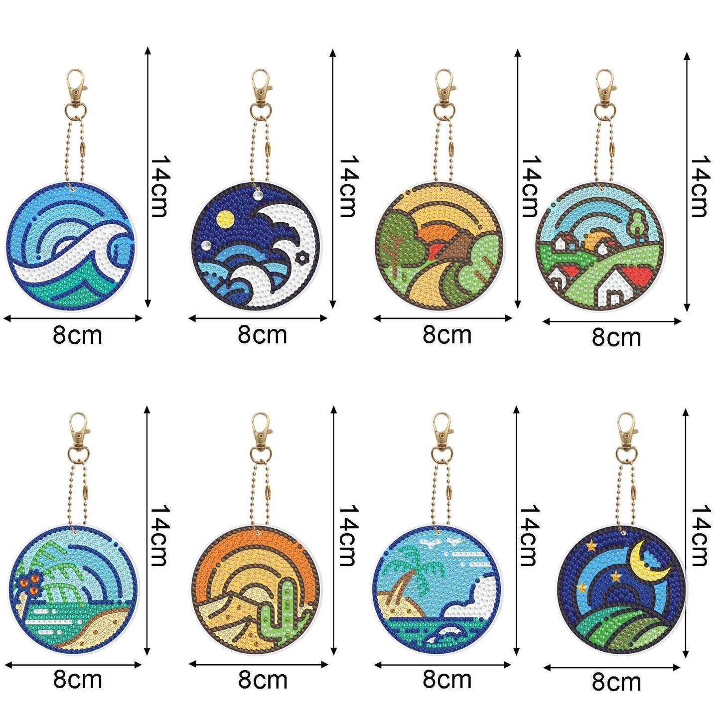 Accessories-Achtteiliges Schlüsselbundset - Jetzt bei diamondspainting kaufen