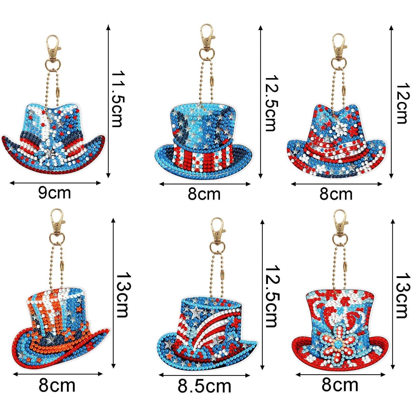 Accessories-Sechsteiliges Schlüsselanhänger-Set - Jetzt bei diamondspainting kaufen