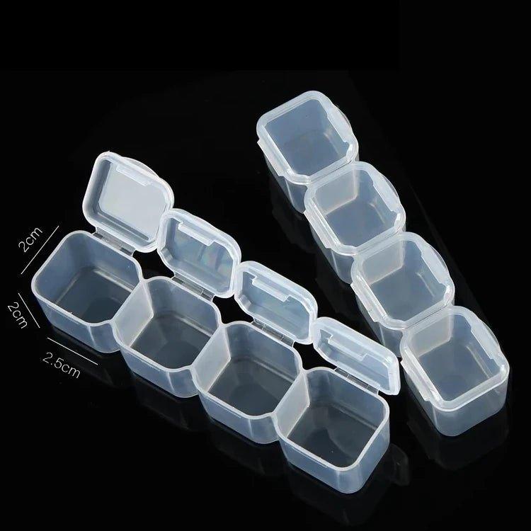 Aufbewahrungsbox mit 28 eckigen Dosen - Jetzt bei diamondspainting kaufen