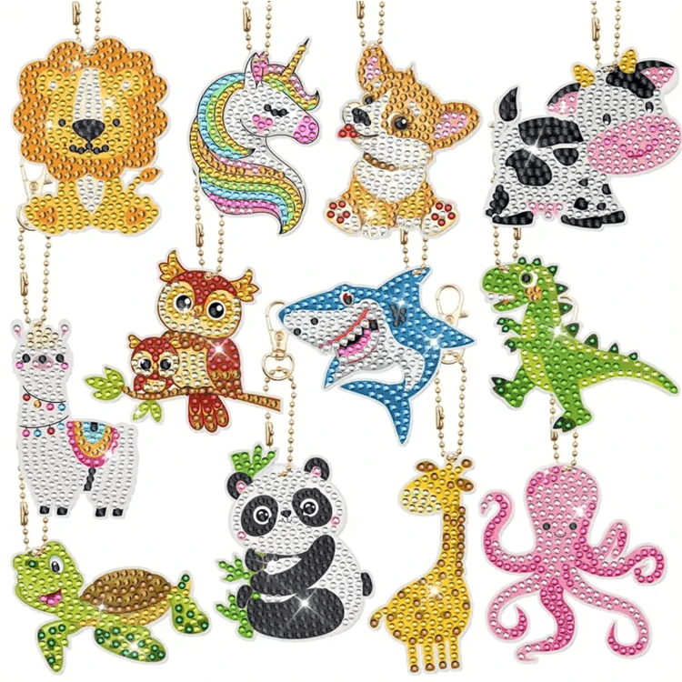 Diamond Painting-12X Tierische Schlüsselanhänger - Jetzt bei diamondspainting kaufen