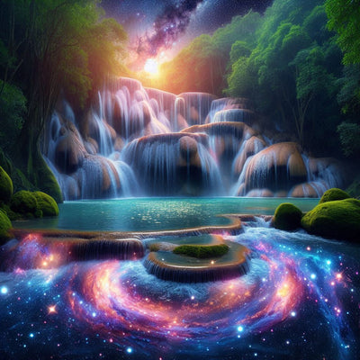 Diamond Painting Wasserfall - diamondspainting