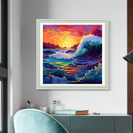 AB Diamond Painting-Waves In Sunset