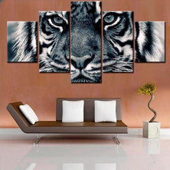 5 Paneele Diamond Painting-Tiger