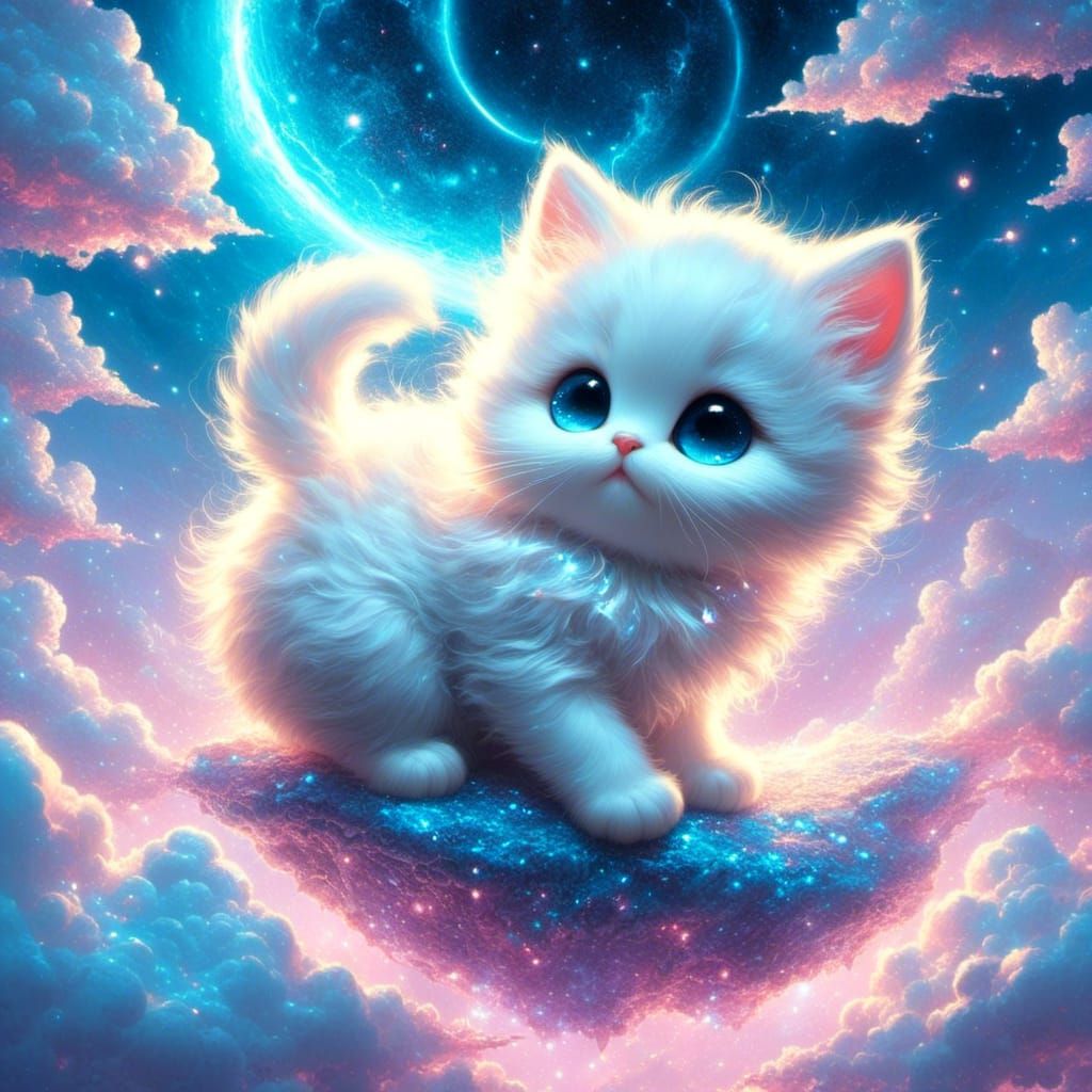 Diamond Painting-Katze am Himmel