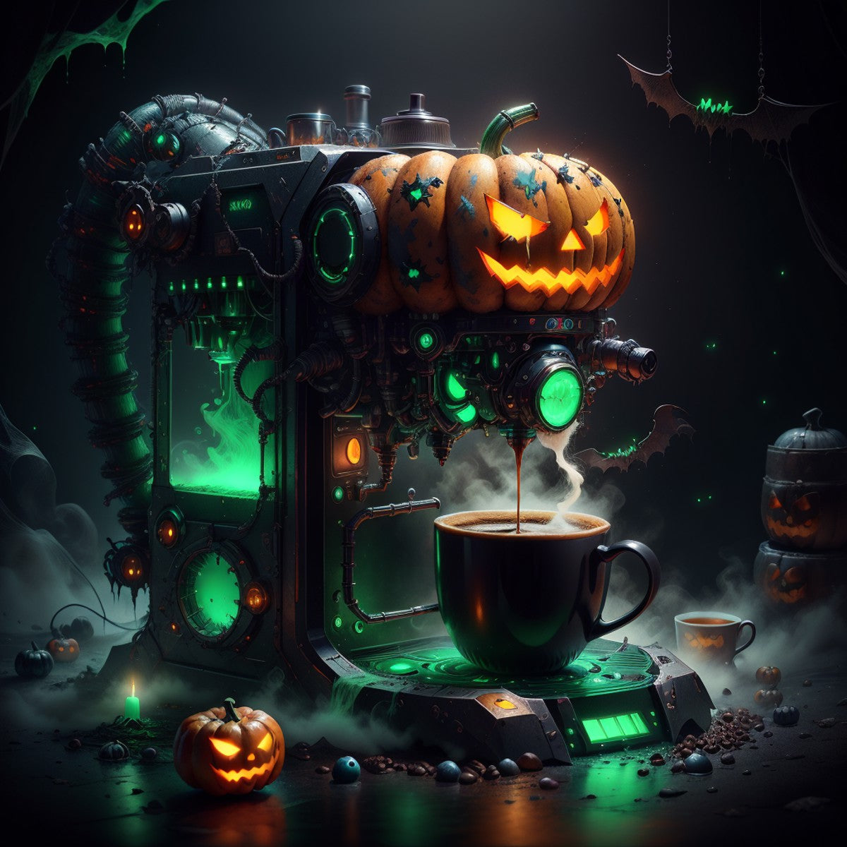 Diamond Painting-Halloween-Kaffeemaschine