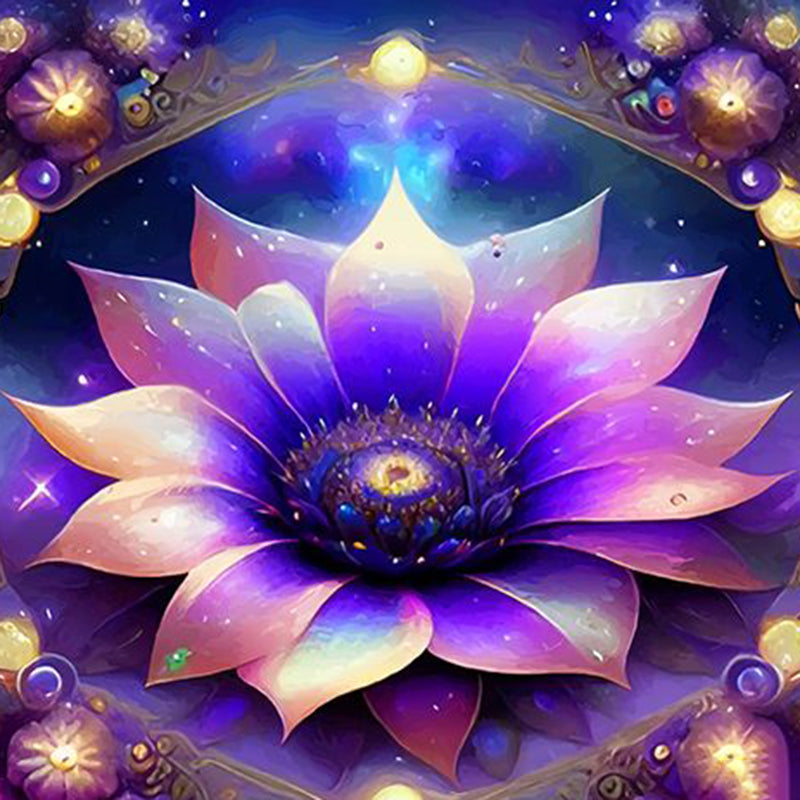 Diamond Painting-Lila Lotus