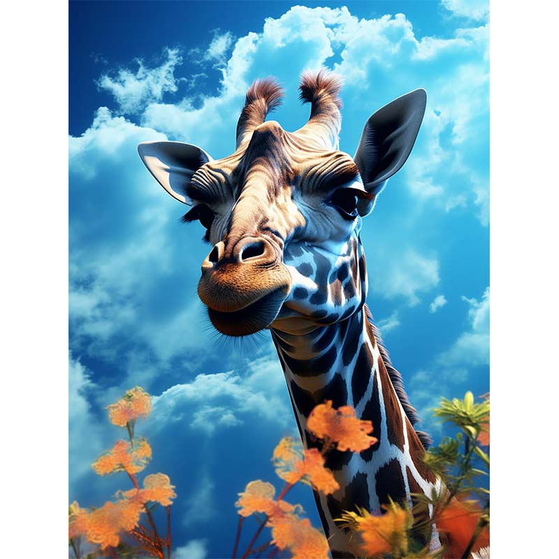 Diamond Painting-Giraffe im Sonnenlicht