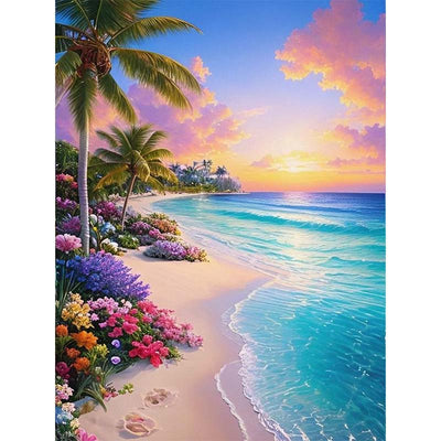 Diamond Painting-Paradiesischer Strand
