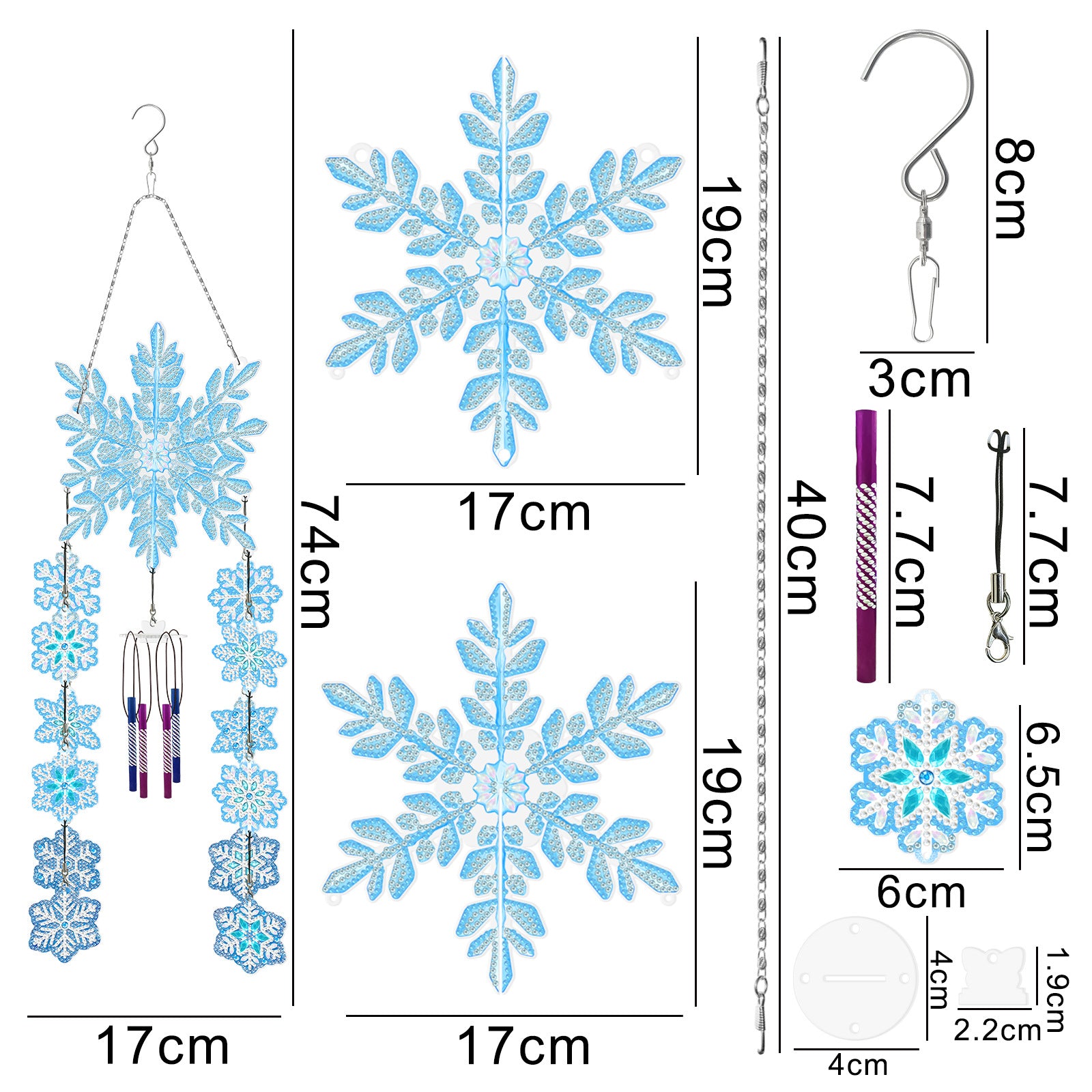 Accessoires- Wandbehänge（Schneeflocke）