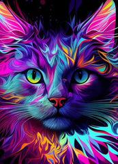 Diamond Painting-Die lila Katze