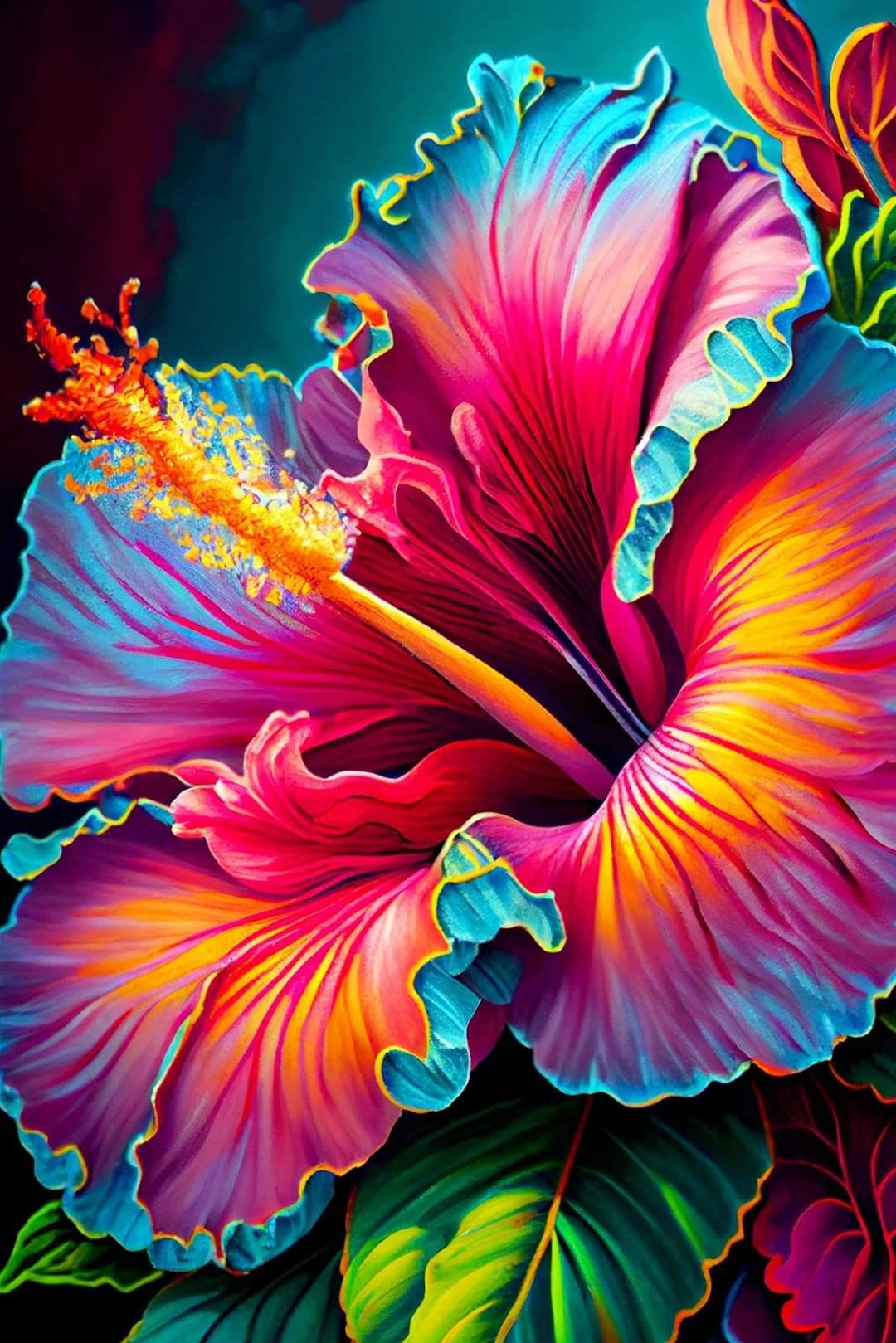 Diamond Painting-Hibiskus Blume