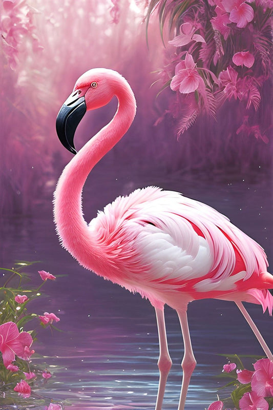 AB Diamond Painting-Rosa Flamingo