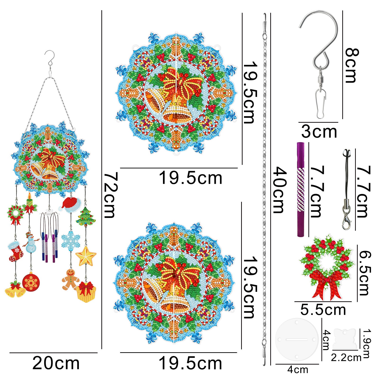 Accessoires- Wandbehänge（Weihnachtsglocken）