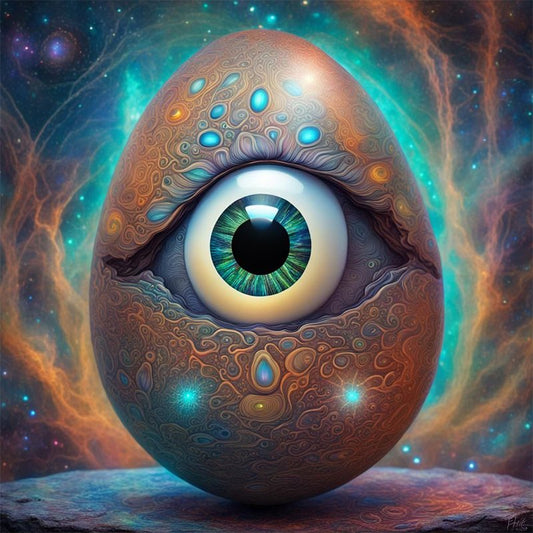 Rhinestone Egg In The Eye 