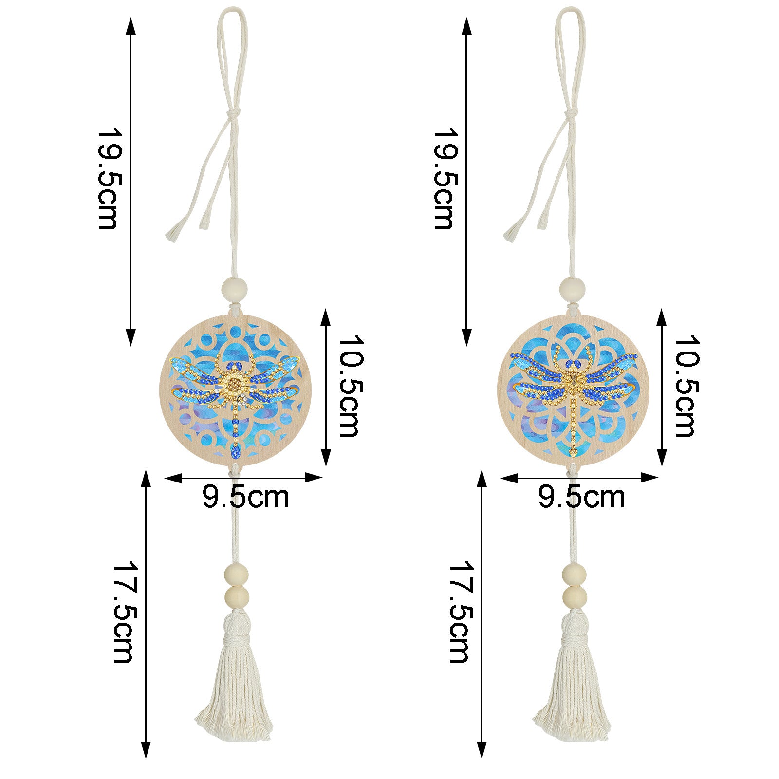 Accessoires- Wanddekoration, zweiteiliges Set（Blaue Libelle）