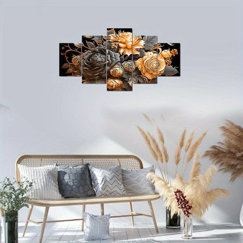 5 Paneele Diamond Painting-Blume - Jetzt bei diamondspainting kaufen