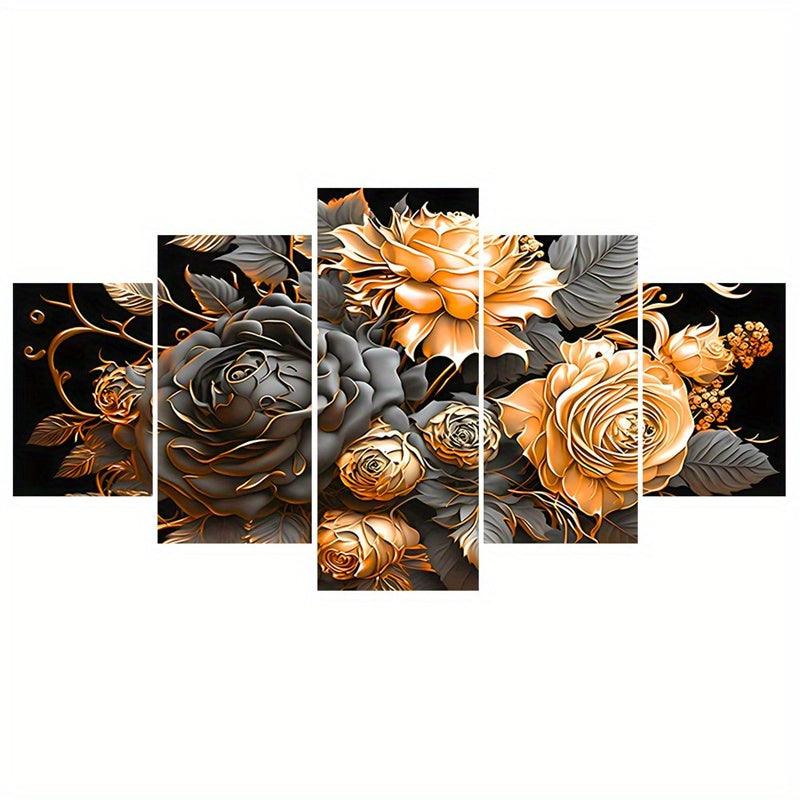 5 Paneele Diamond Painting - Blume - diamondspainting