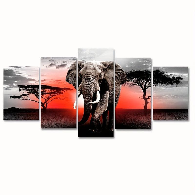5 Paneele Diamond Painting-Elefant - Jetzt bei diamondspainting kaufen