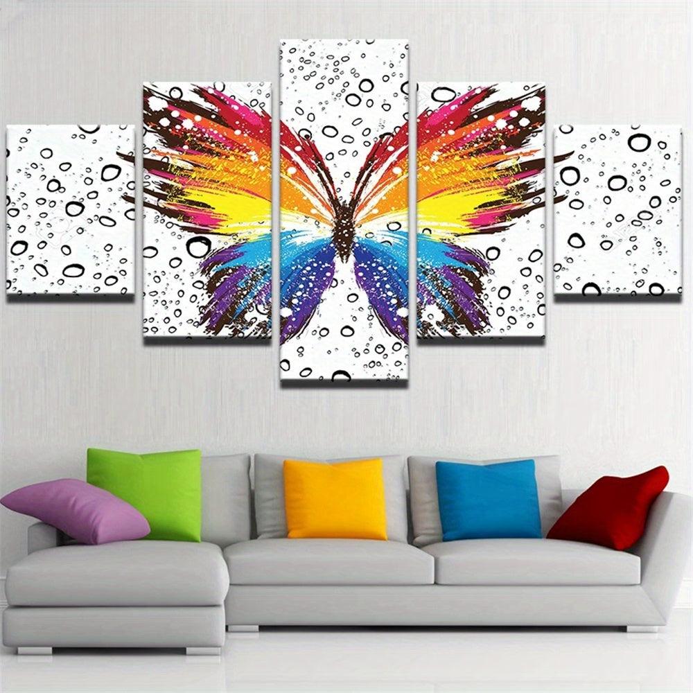 5 Paneele Diamond Painting - Schmetterling - diamondspainting