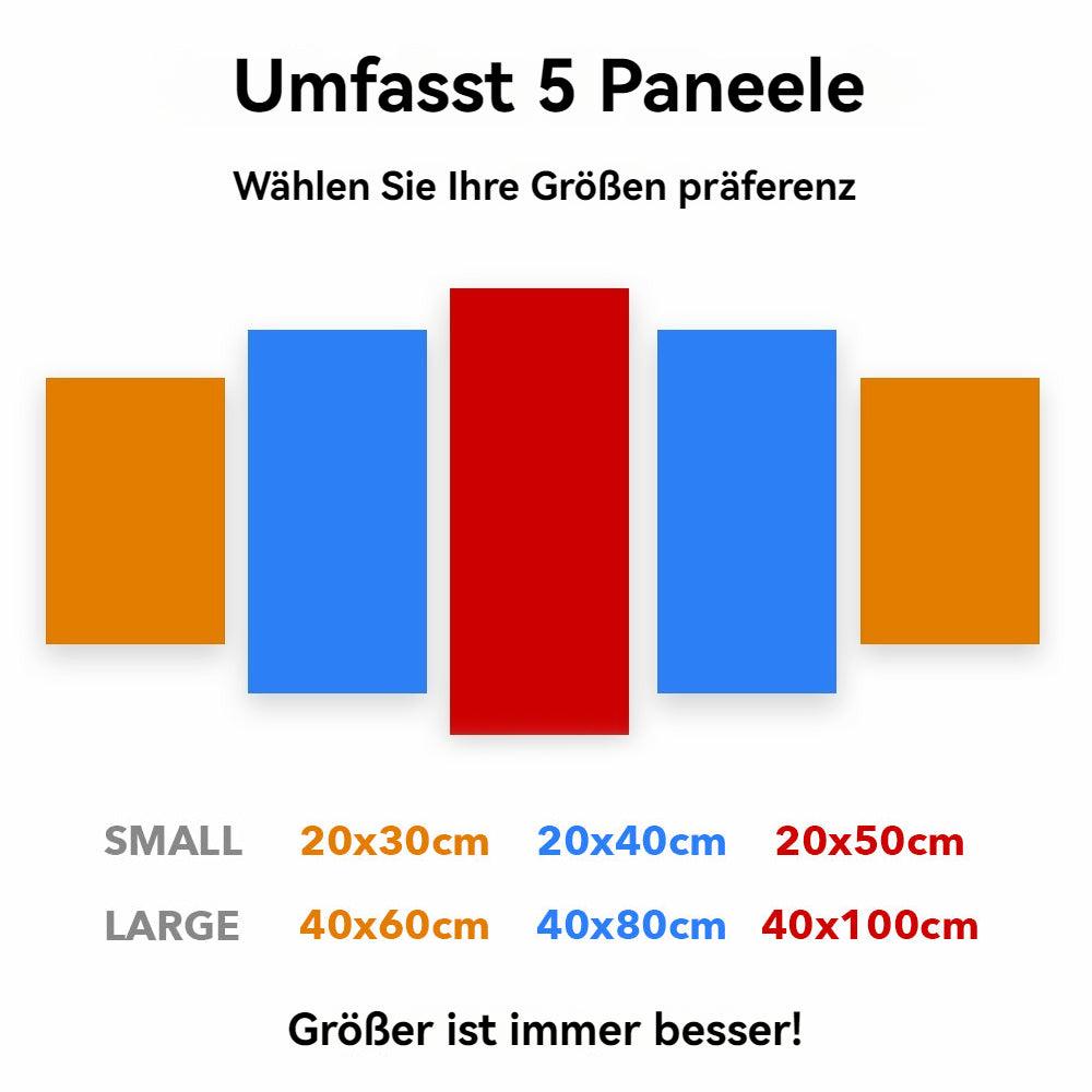 5 Paneele Diamond Painting - Schneeberg - diamondspainting