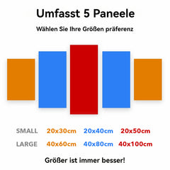 5 Paneele Diamond Painting-Schwarzer Schmetterling