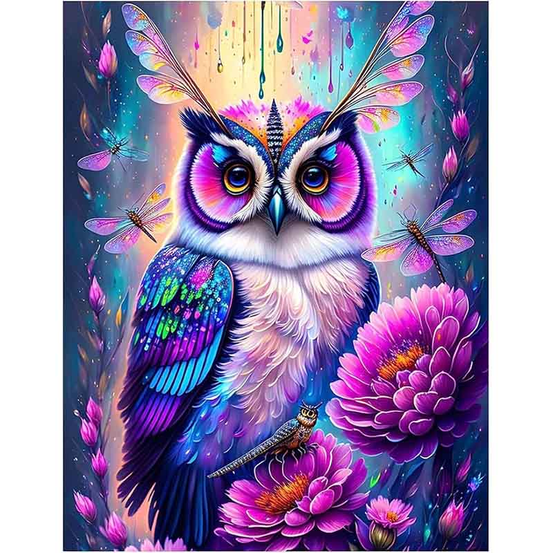 Diamond Painting-Nachtgarten der Eule