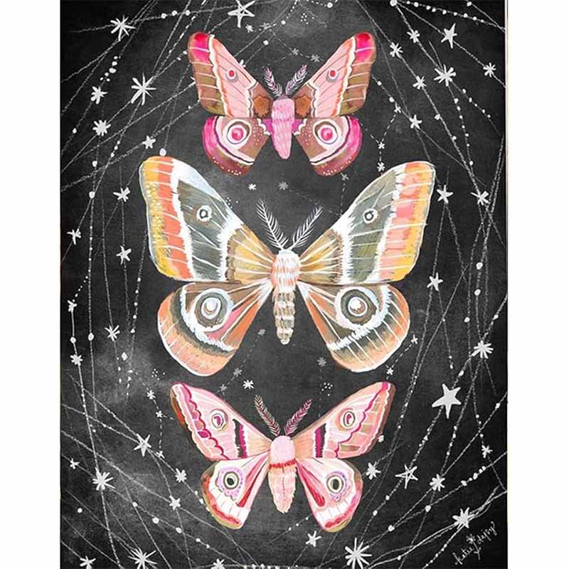 Diamond Painting-Magische Schmetterlinge im Kosmos