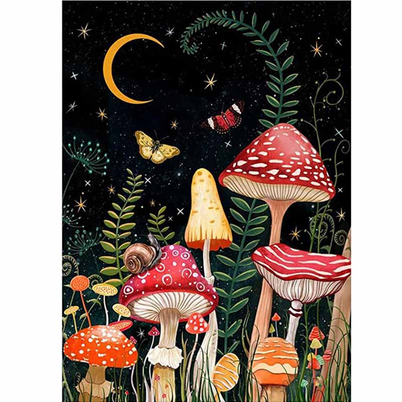 Diamond Painting-Mondnacht im Märchenwald