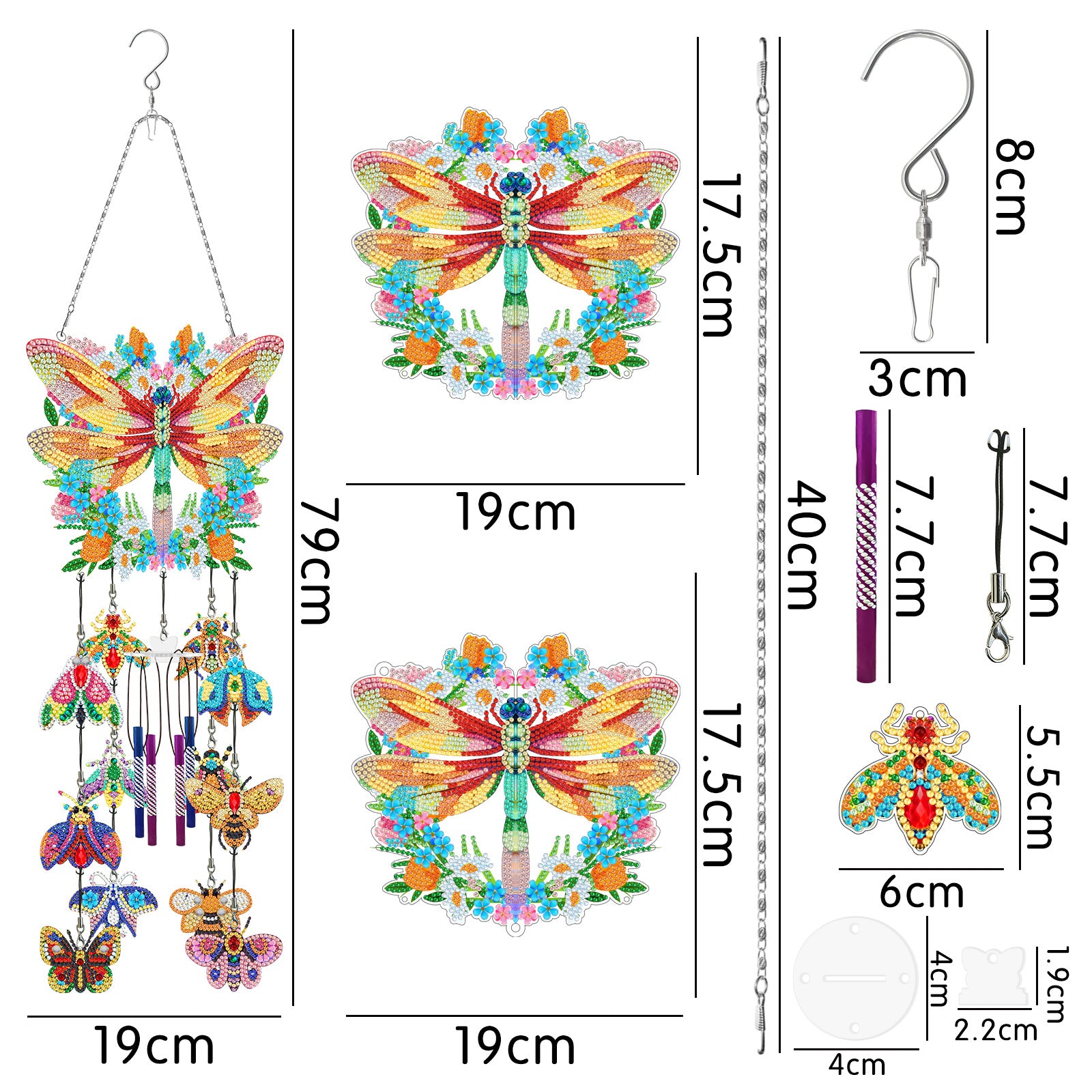 Accessoires-Hängende Windspiele (Schmetterling)