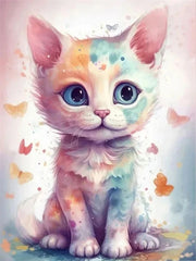 Diamond Painting-Sitzende Katze