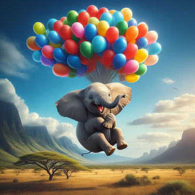 AB Diamond Painting-Ballon und Elefant - Jetzt bei diamondspainting kaufen