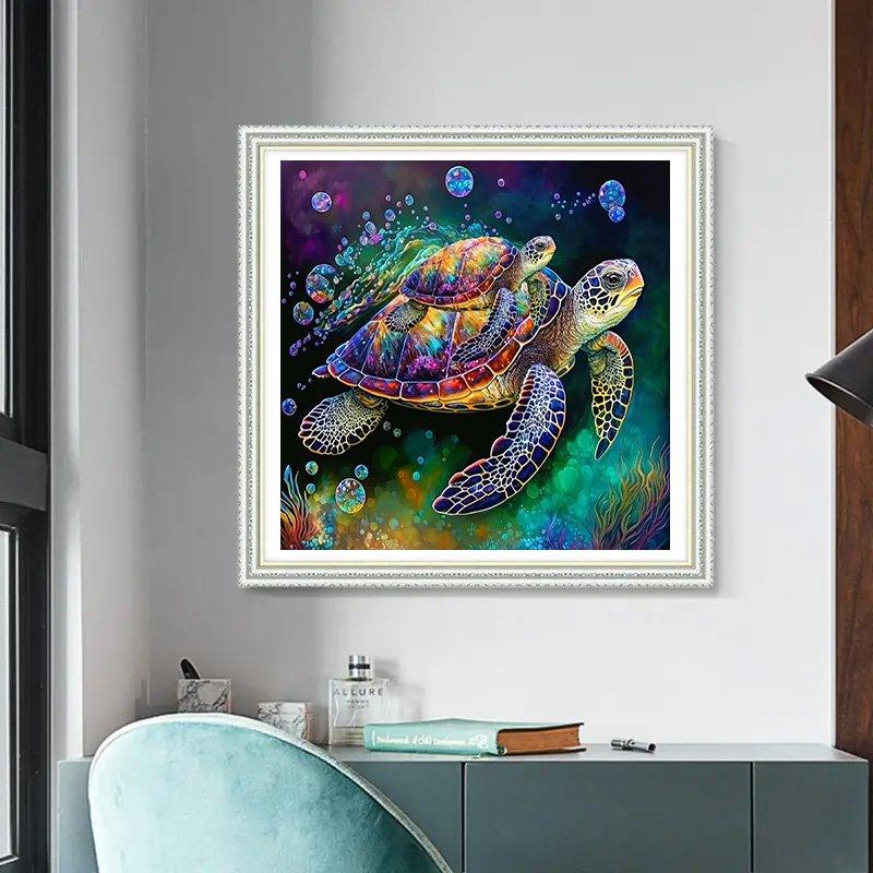 AB Diamond Painting - Schildkröten Familie - diamondspainting