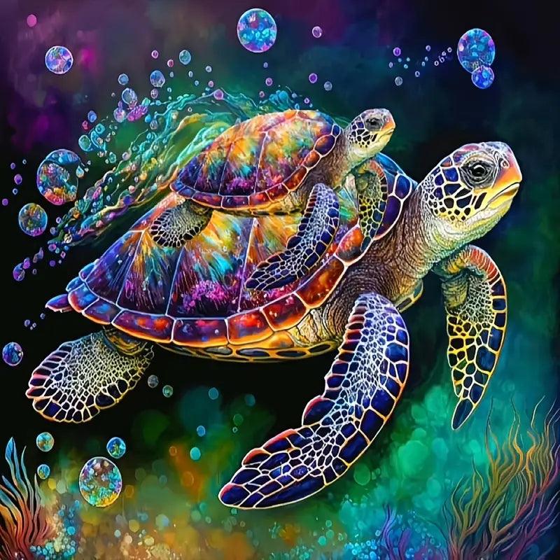 AB Diamond Painting - Schildkröten Familie - diamondspainting