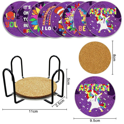 Accessoires- Achtteiliges Untersetzer-Set - Jetzt bei diamondspainting kaufen