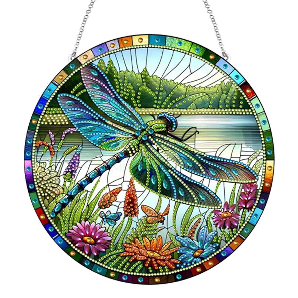 Accessoires - Dekorativer Wandbehang(Libelle) - diamondspainting