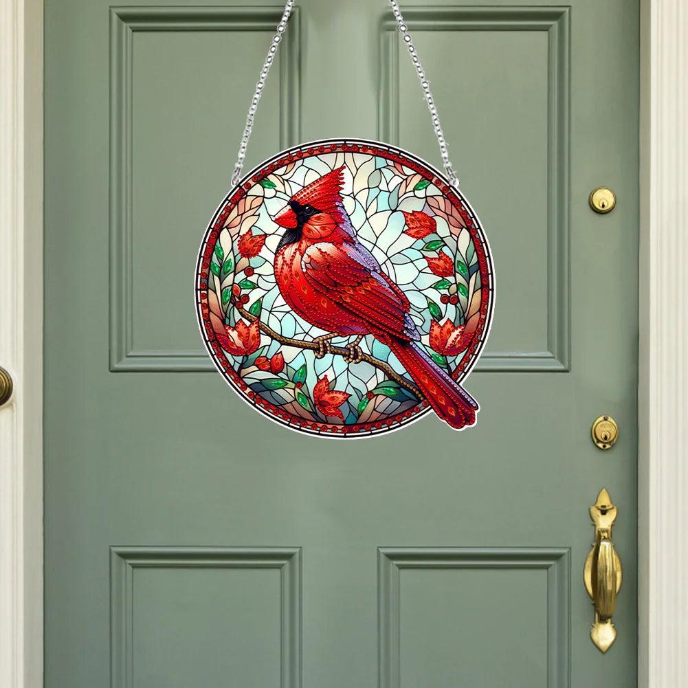 Accessoires - Dekorativer Wandbehang(Roter Vogel) - diamondspainting