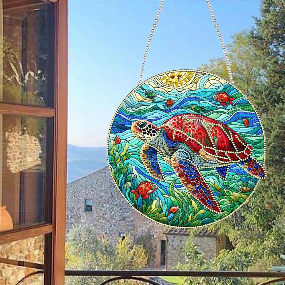 Accessoires - Dekorativer Wandbehang(Schildkröte) - diamondspainting