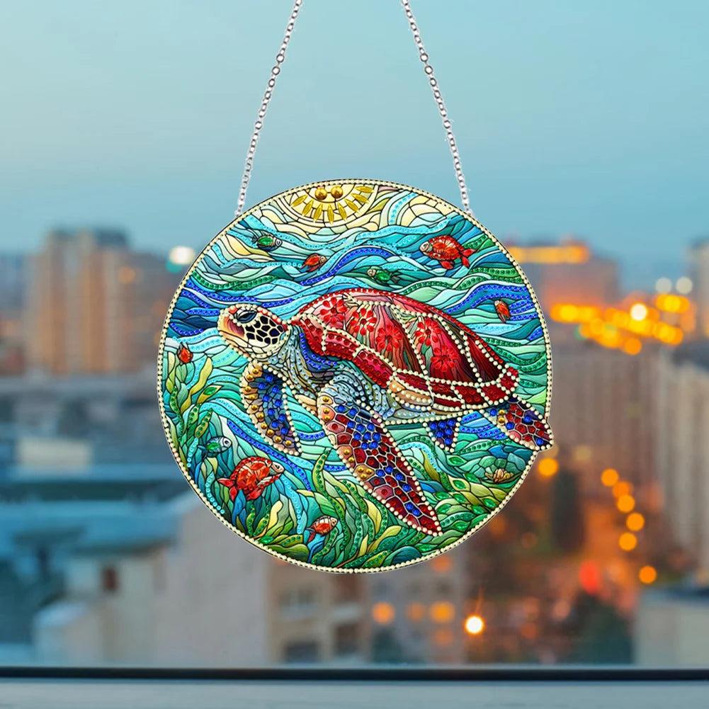 Accessoires - Dekorativer Wandbehang(Schildkröte) - diamondspainting