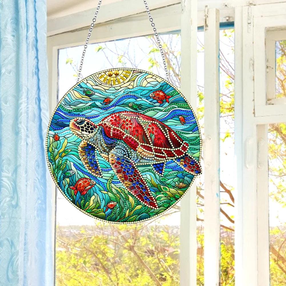 Accessoires - Dekorativer Wandbehang(Schildkröte) - diamondspainting