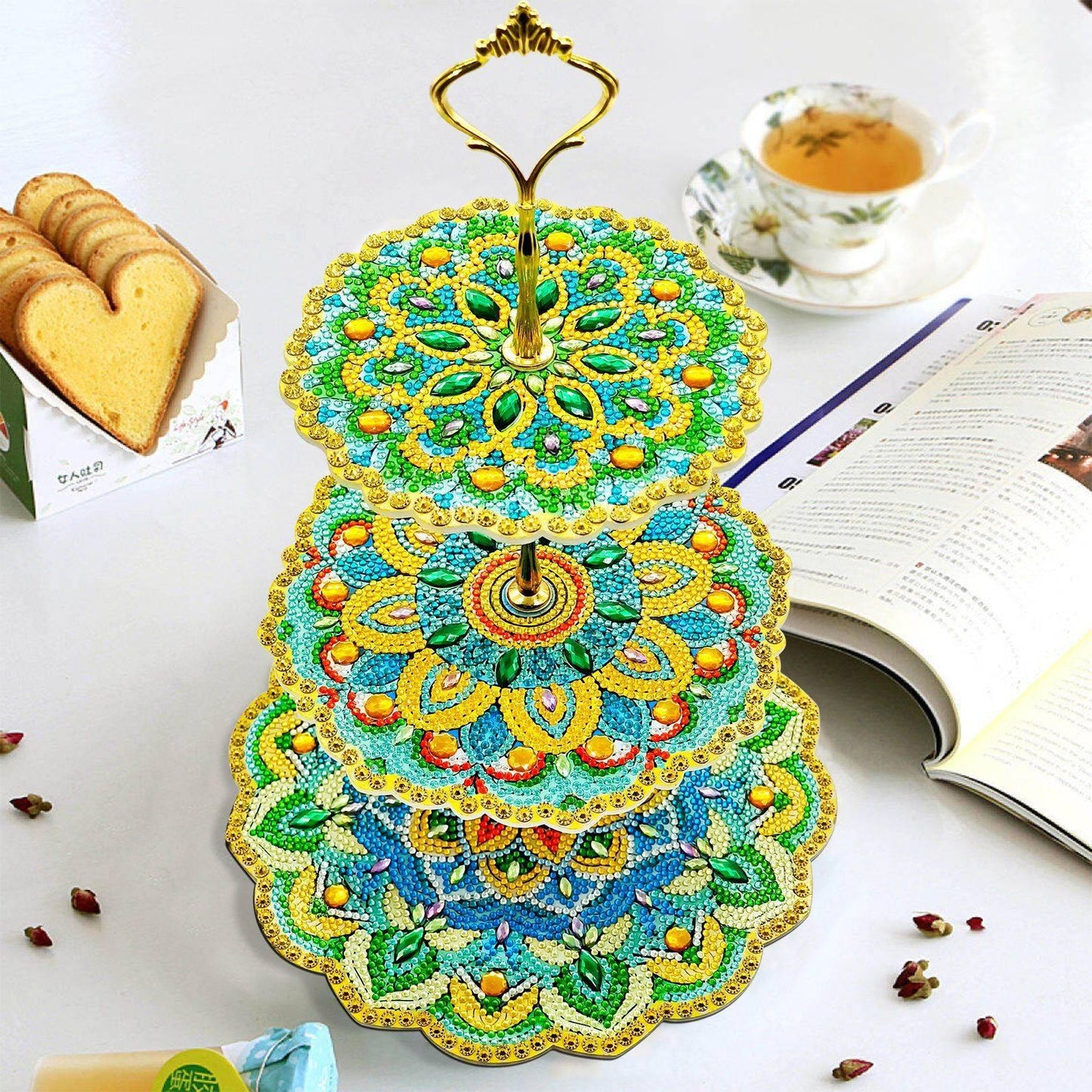 Accessoires- Dreischichtiger dreidimensionaler Speiseteller - Jetzt bei diamondspainting kaufen