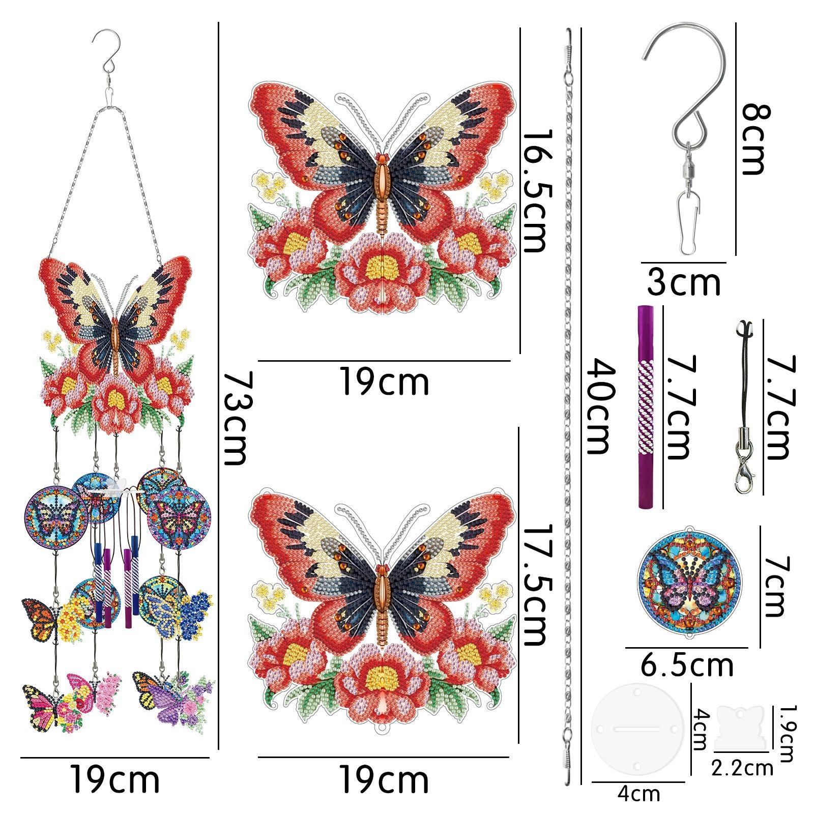 Accessoires - Hängende Windspiele (Schmetterling) - diamondspainting