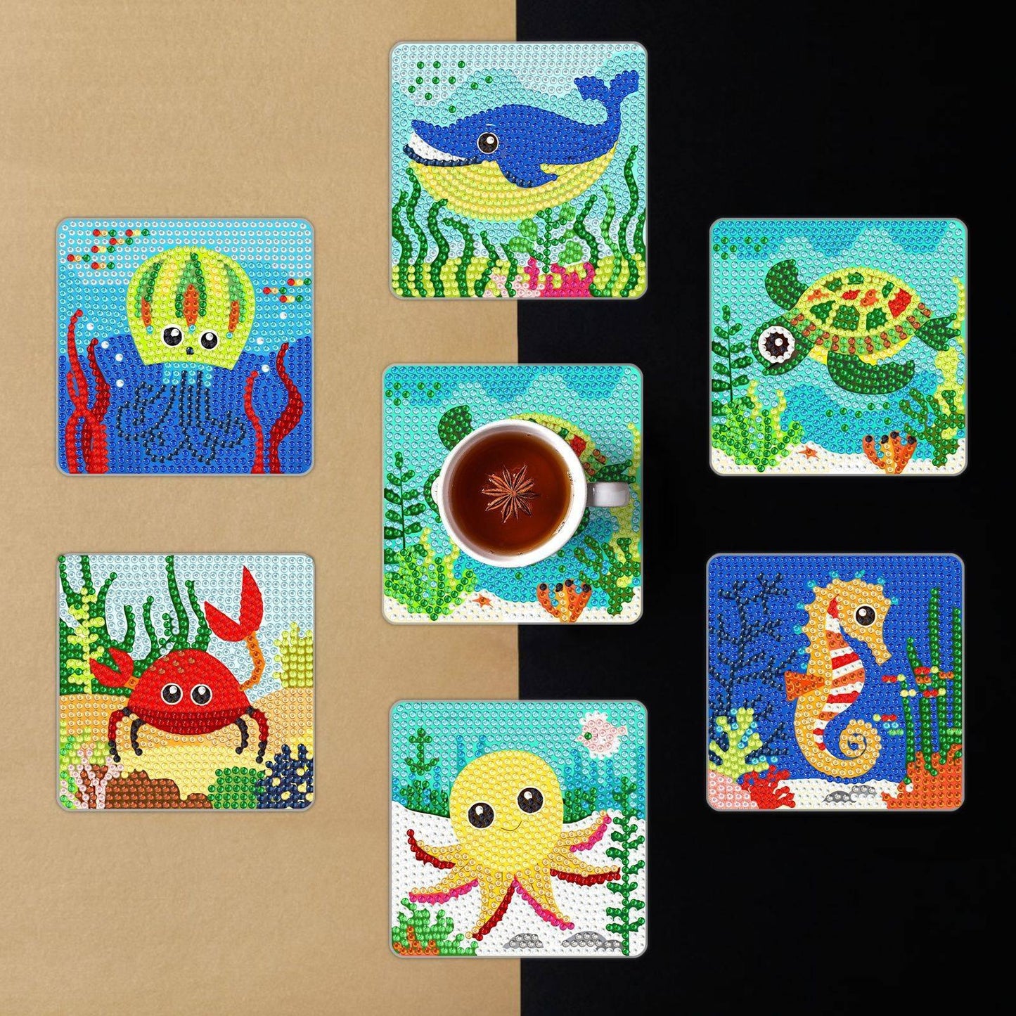 Accessoires- Sechsteiliges Untersetzer-Set - Jetzt bei diamondspainting kaufen