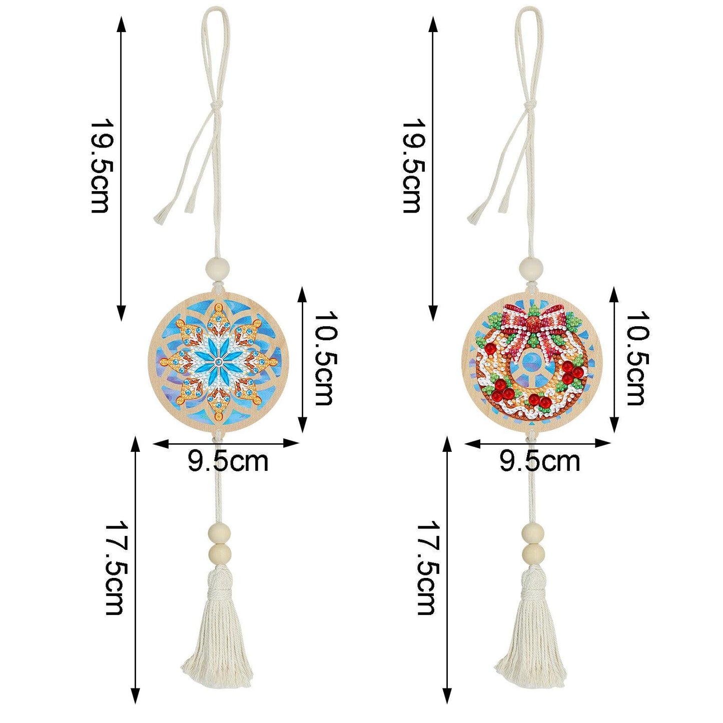 Accessoires- Wanddekoration, zweiteiliges Set（Eiskristalle） - Jetzt bei diamondspainting kaufen