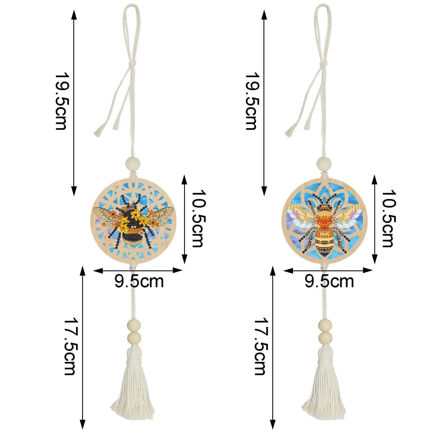 Accessoires- Wanddekoration, zweiteiliges Set（Gelbe Biene） - Jetzt bei diamondspainting kaufen