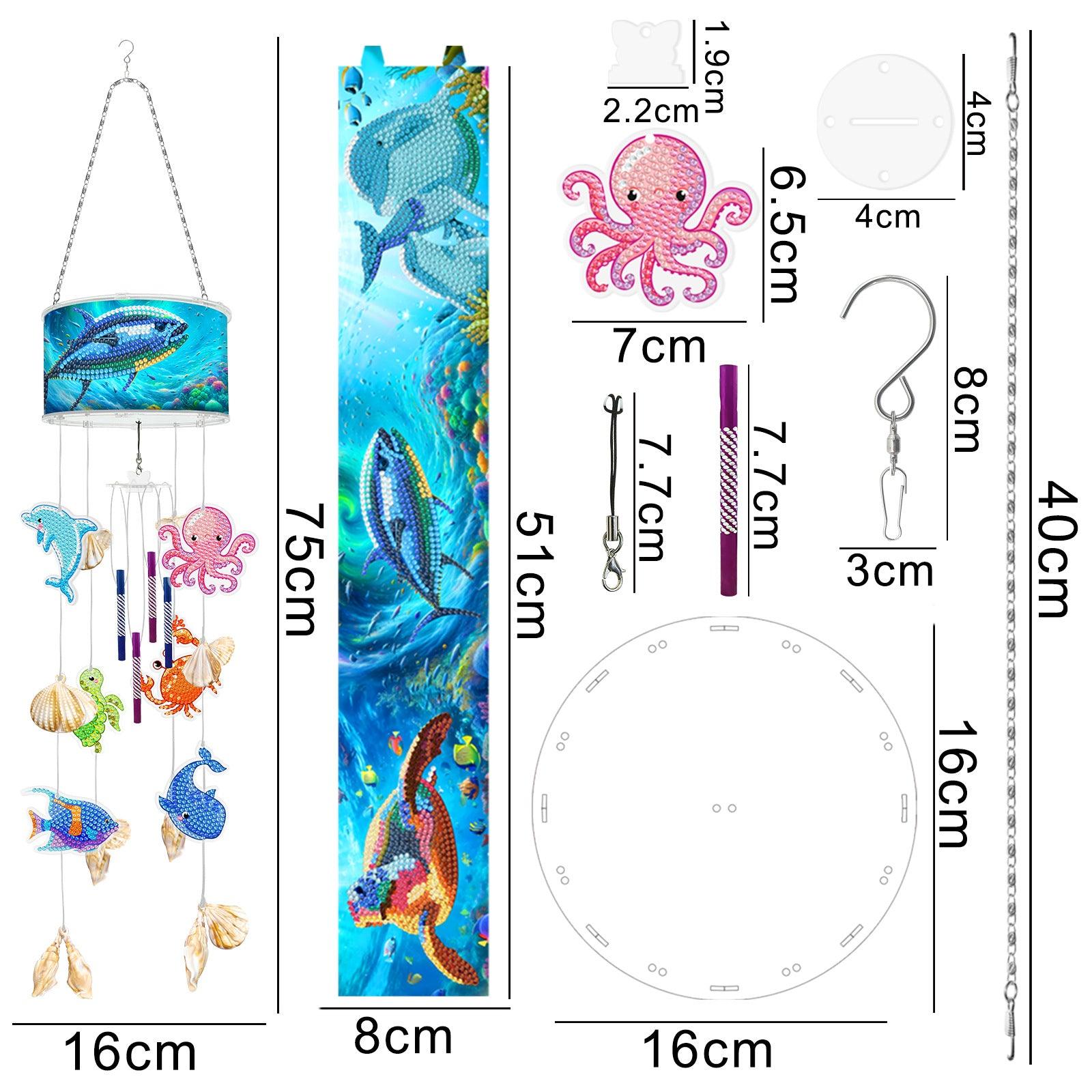 Accessoires - Windspiele（Meeresschildkröte） - diamondspainting