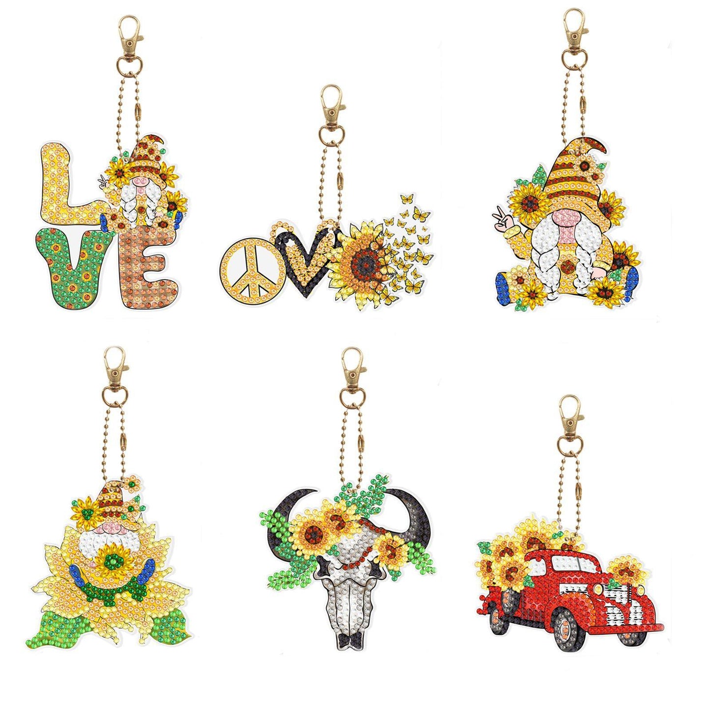 Accessories-Sechsteiliges Schlüsselanhänger-Set - Jetzt bei diamondspainting kaufen