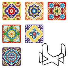 Accessoires- Sechsteiliges Untersetzer-Set (Mandala)