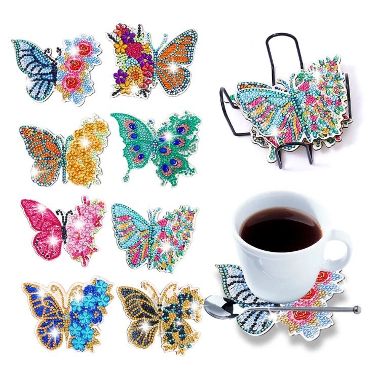 Diamond Painting-10x Schmetterlingszauber Untersetzer - Jetzt bei diamondspainting kaufen