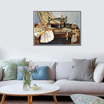 Diamond Painting-Alte Schneiderwerkstat