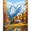Diamond Painting-Berghütte im Herbst